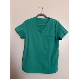 Mandala Women's Jade Green V-Neck Scrub Top Equa-Tek Performance Size M